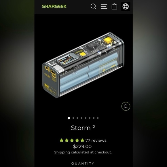 NIB Sealed Shargeek Storm 2 Portable Charger 100W 25600mAh Power Bank - Picture 16 of 16
